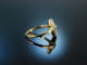 My Love! Charmanter Verlobungs Engagement Ring um 1910 Gold 585 Platin Diamanten