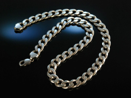 England um 1970! Schwere Kette Panzerkette Sterling Silber 925