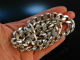 England um 1970! Schwere Kette Panzerkette Sterling Silber 925