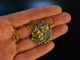 USA um 1905! Edles Jugendstil Collier Gold 585 Plique &agrave; Jour Fensteremail Diamanten