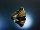 Familien Tradition! Klassischer Wappen Siegel Ring um 1950 Gold 585 Karneol