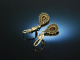 Klassisches Funkeln! Hübsche Granat Ohrringe Silber 925 vergoldet