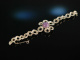 Flower Power um 1965! Gro&szlig;es Vintage Armband Silber 835 Amethyst