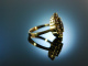 Um 1960! H&uuml;bscher klassischer Granat Ring Gold 333