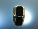 Um 1950! Klassischer Familien Wappen Siegel Ring Gold 333 Onyx