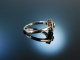 Be mine! Antiker Verlobungs Diamant Daisy Ring Wei&szlig; Gold 585