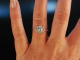 Be mine! Antiker Verlobungs Diamant Daisy Ring Wei&szlig; Gold 585