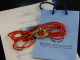 Vienna around 1850! Biedermeier Salmon Coral Chain 5 Row Gold Foam Buckle