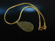 Oliv Gr&uuml;n! Kordel Kette Gold 750 und Silber 925 mit Jade Tropfen