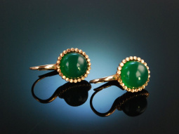 Pretty Green! H&uuml;bsche Ohrringe Silber 925 Gr&uuml;n Achat