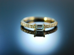 My Love! Zarter Verlobungs Engagement Ring Gold 750 Brillanten Topas