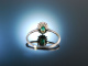 For ever mine! Traum Verlobungs Engagement Ring Gold 750 Smaragd Brillanten