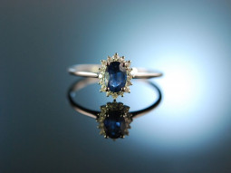 For you! Klassischer Diamant Verlobungs Freundschafts Ring Gold 750 Saphir Brillanten