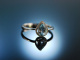 For you! Klassischer Diamant Verlobungs Freundschafts Ring Gold 750 Topas Brillanten