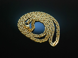 Massiv und klassisch! Vintage Panzer Collier Kette Gold 585