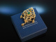 Rokoko Stil! Edler Anh&auml;nger oder Brosche Gold 750 Diamanten Smaragde