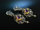 Violet to the costume! Pretty earclips silver 925 gold plated Amethyst cultured pearls