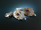 Violet to the costume! Pretty earclips silver 925 gold plated Amethyst cultured pearls