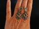 Violet to the costume! Pretty earclips silver 925 gold plated Amethyst cultured pearls
