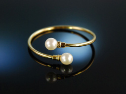 Smart Pearls! Schicke Armspange Silber 925 vergoldet...