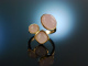 Soft Colours! Schicker Ring Silber 925 vergoldet Rosenquarz Cabochons