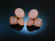 Smart Colours! Schicke Ohrringe Silber 925 ros&eacute; vergoldet Rosenquarz Cabochons