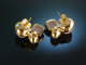 Smart  Colours! Schicke Ohrringe Silber 925 vergoldet Rosenquarz Cabochons