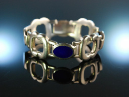 Around 1965! Chic Vintage Bracelet Silver 925 Lapis Lazuli