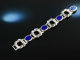 Around 1965! Chic Vintage Bracelet Silver 925 Lapis Lazuli