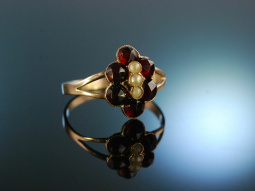 So sweet! Historischer zarter Ring um 1890 Saatperlen...