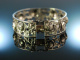 To the dirndl! Pretty bangle rose petals silver 835 around 1950