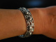 To the dirndl! Pretty bangle rose petals silver 835 around 1950