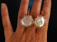 Wild Pearls! Große Ohrringe Silber 925 rot vergoldet Mabe Perlen
