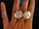 Wild Pearls! Groe Ohrringe Silber 925 rot vergoldet Mabe Perlen