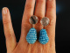 Variations of Blue! Schicke Ohrringe Silber 925 rot vergoldet Labradorit Blauachat