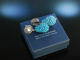 Variations of Blue! Schicke Ohrringe Silber 925 rot vergoldet Labradorit Blauachat