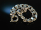 Um 1970! Schweres hochwertiges Panzer Armband Silber 925