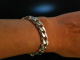 Um 1970! Schweres hochwertiges Panzer Armband Silber 925