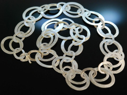 Icy Silver! Gro&szlig;e satinierte Kette Sterling Silber 925