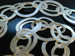 Icy Silver! Gro&szlig;e satinierte Kette Sterling Silber 925