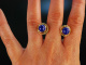 Feines Blau! H&uuml;bsche Lapislazuli Ohrringe Gold 585