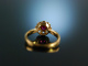 My Love! Antiker Verlobungs Engagement Ring um 1900 Gold 750 Rubin Diamanten