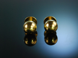 Golden Balls! H&uuml;bsche Kugel Ohrringe Gold 750