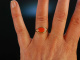 Um 1960! Vintage Lachs Korallen Ring Gold 333