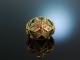 Italien um 2005! Designer Ring Gold 750 Email Diamanten signiert Corletto
