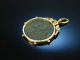 Byzanz um 350 n. Chr.! Wundervoller Anh&auml;nger mit antiker M&uuml;nze Gold 750