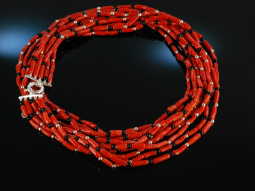 From the Mediterranean! Long necklace 5row noble Sardegna...