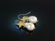 Pretty Seastars! Hübsche Ohrringe Silber 925 vergoldet weiße Zuchtperlen Tropfen