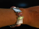 Around 1965! Great Vintage Sixties Bracelet Silver 935 Rhodochrosite