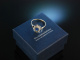 Graz um 1890! Antiker Verlobungs Engagement Ring Saphir Diamanten Gold 585
